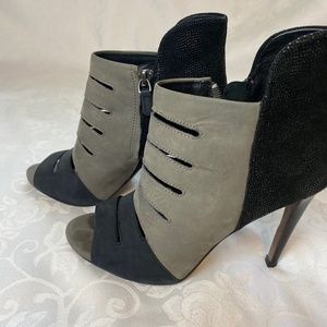 Rebecca Minkoff Black & Grey heeled booties